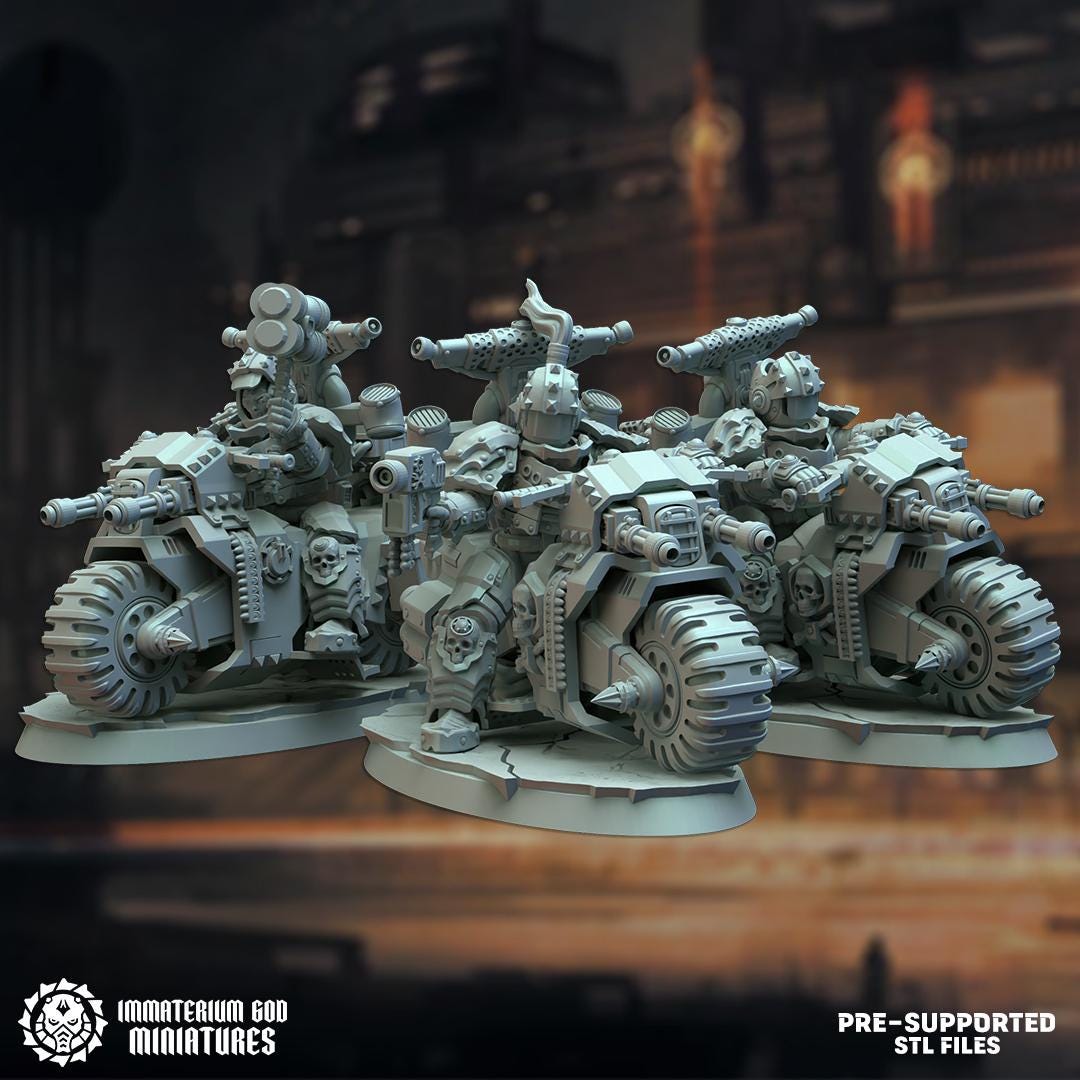 Dark-Steel Riders Set | Immaterium God Miniatures | Grimdark Compatible