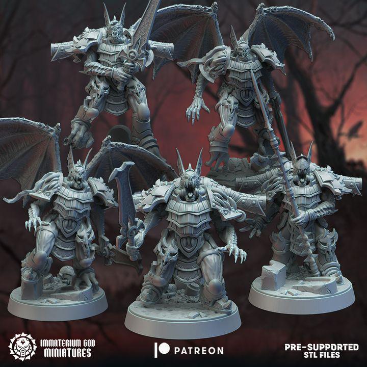 Set of 5 Winged Shadows | Immaterium God Miniatures | Grimdark Compatible