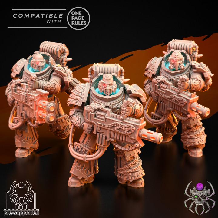 Set of 3 Flame Lizards Destroyers | EightLegsMiniatures | Grimdark Compatible