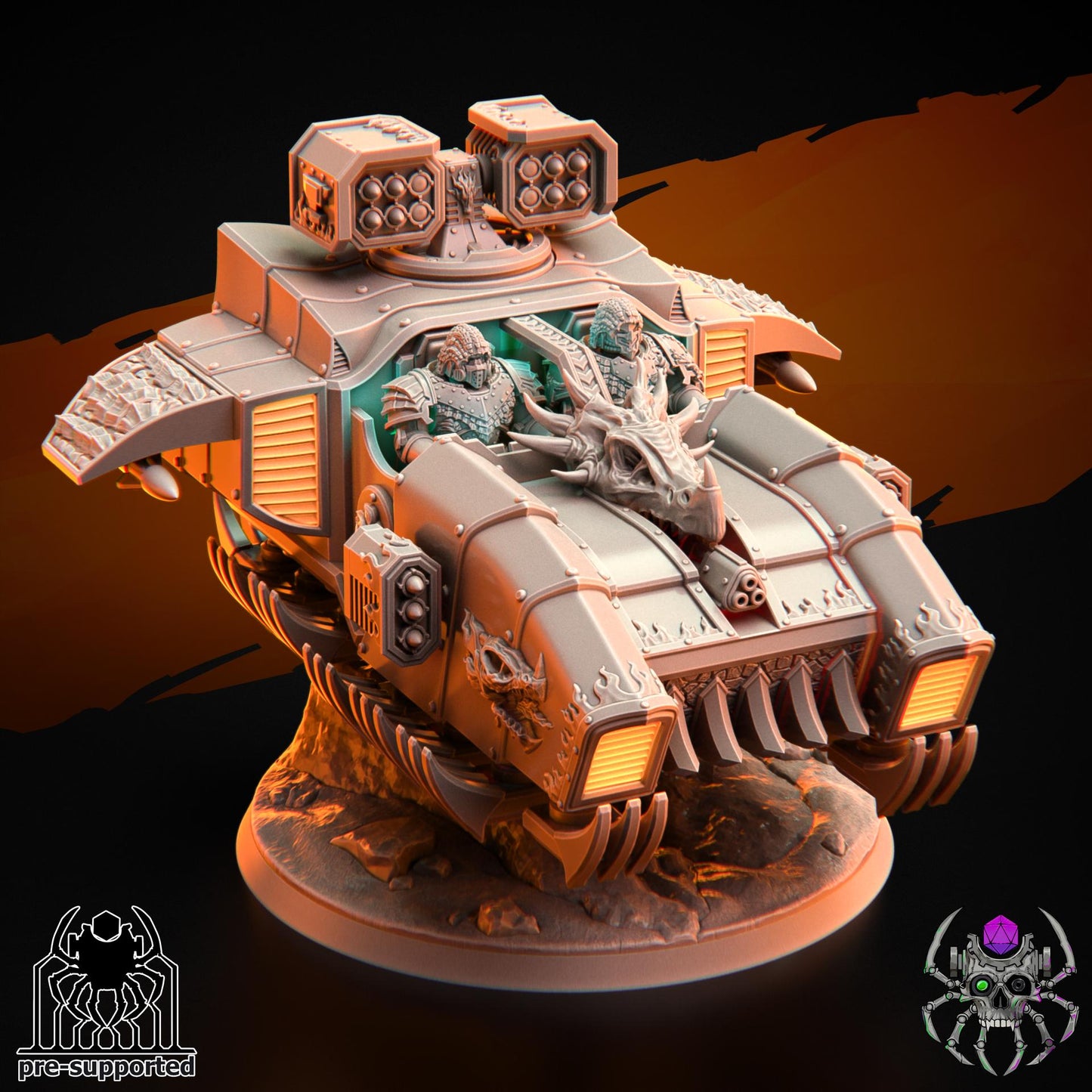 Flame Lizards Hover Speeder | EightLegsMiniatures | Grimdark Compatible