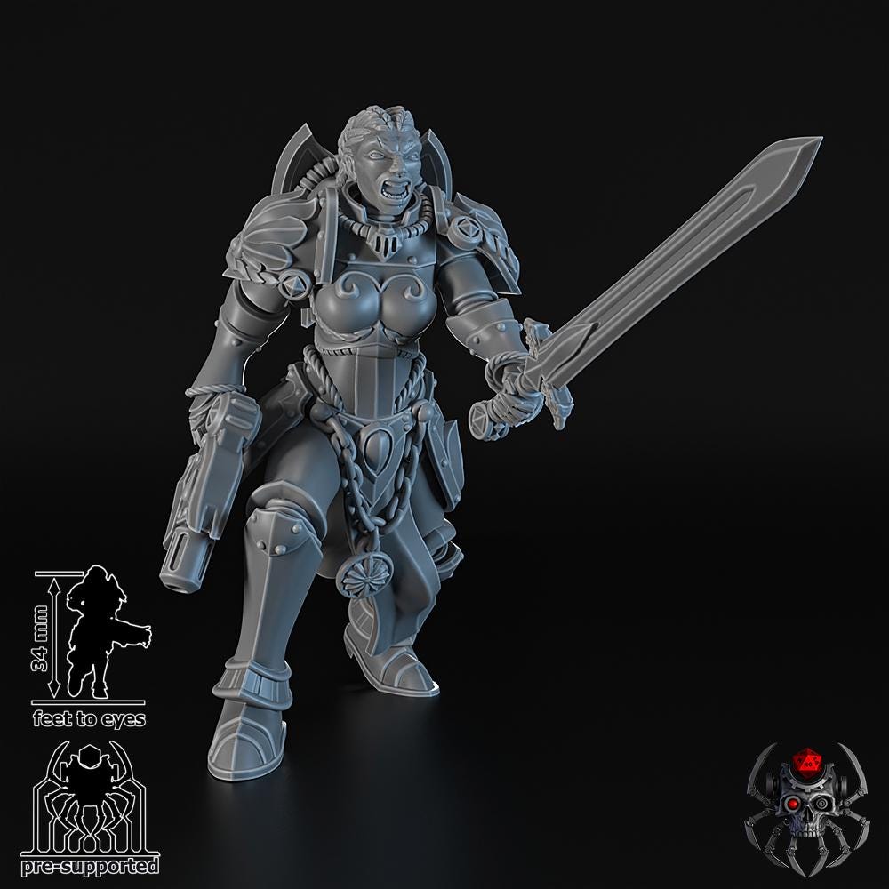 Widows of Retribution Battle Squad | EightLegsMiniatures | Grimdark Compatible