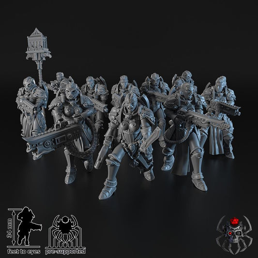 Widows of Retribution Battle Squad | EightLegsMiniatures | Grimdark Compatible