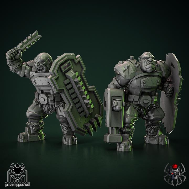 Heavy Ogre Squad | EightLegsMiniatures | Grimdark Compatible | Set of 5