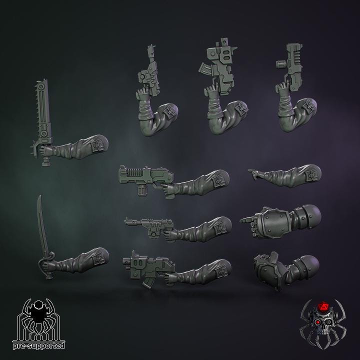 Armageddon Squad | EightLegsMiniatures | Grimdark Compatible | Buildkit