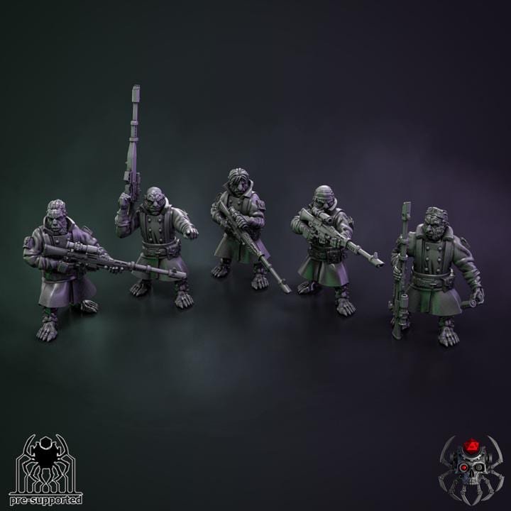 The "Space Rat" Squad | EightLegsMiniatures | Grimdark Compatible | Set of 5