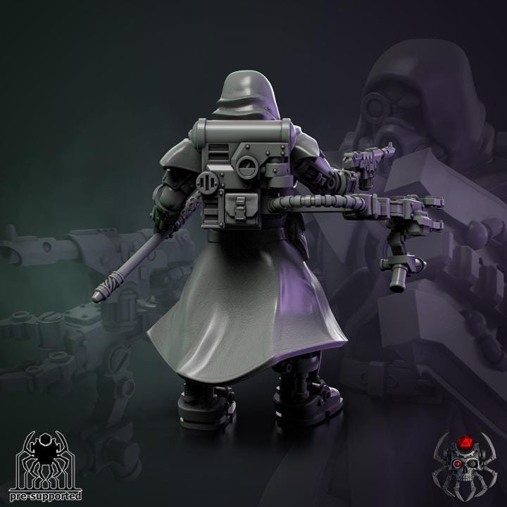 Sacred Engineer | EightLegsMiniatures | Grimdark Compatible | Buildkit