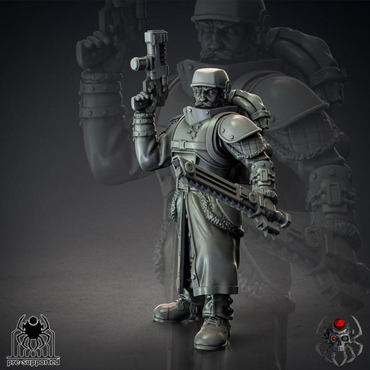 Special Forces Commander | EightLegsMiniatures | Grimdark Compatible | Buildkit