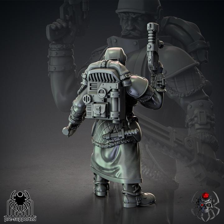 Special Forces Commander | EightLegsMiniatures | Grimdark Compatible | Buildkit