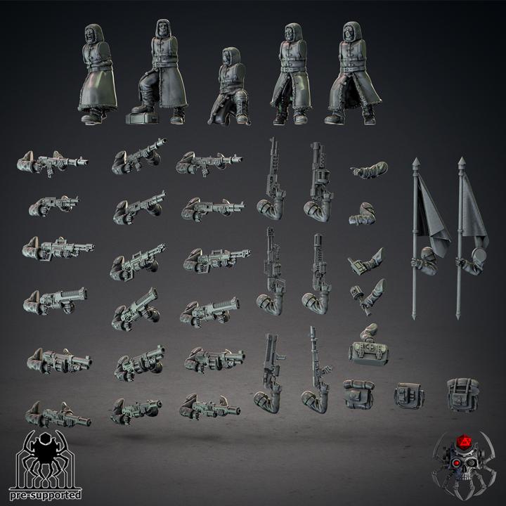 Infantry Squad | EightLegsMiniatures | Grimdark Compatible | Buildkit