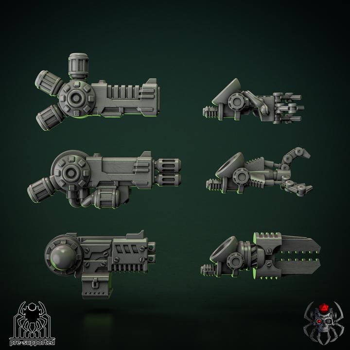 Biomechanoid squad | EightLegsMiniatures | Grimdark Compatible | Buildkit