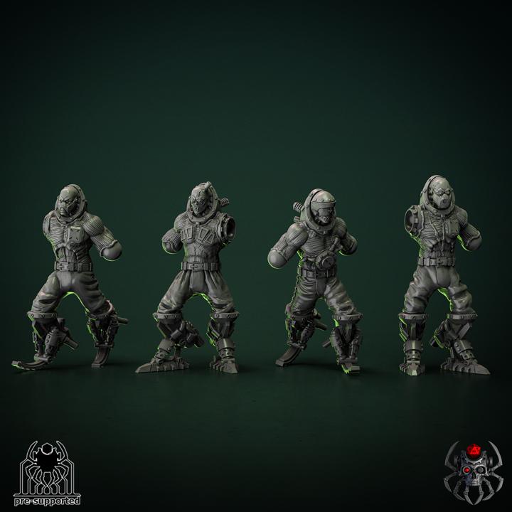 Biomechanoid squad | EightLegsMiniatures | Grimdark Compatible | Buildkit