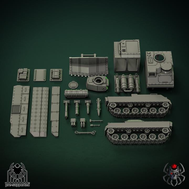 The "Cerberus" infantry support vehicle | EightLegsMiniatures | Grimdark Compatible