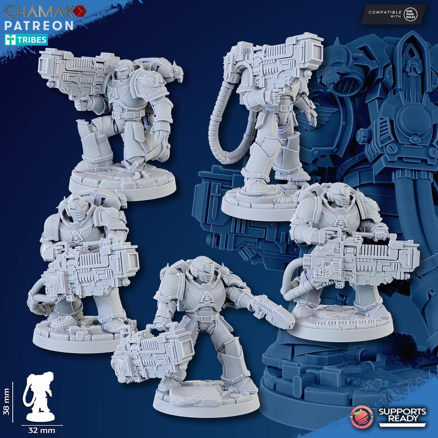 Set of 5 Heavy Plasma Devastator | Ghamak | Grimdark Compatible