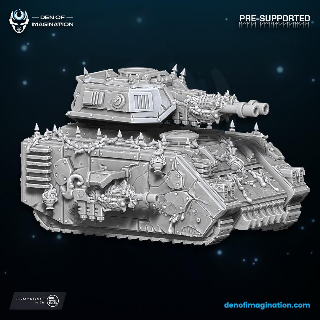 Plague transporter/Battle Tank | Den of Imagination | Grimdark Compatible