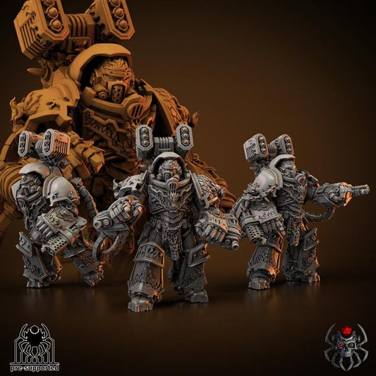 Set of 3 Flame Lizards Vanquisher Squad | EightLegsMiniatures | Grimdark Compatible