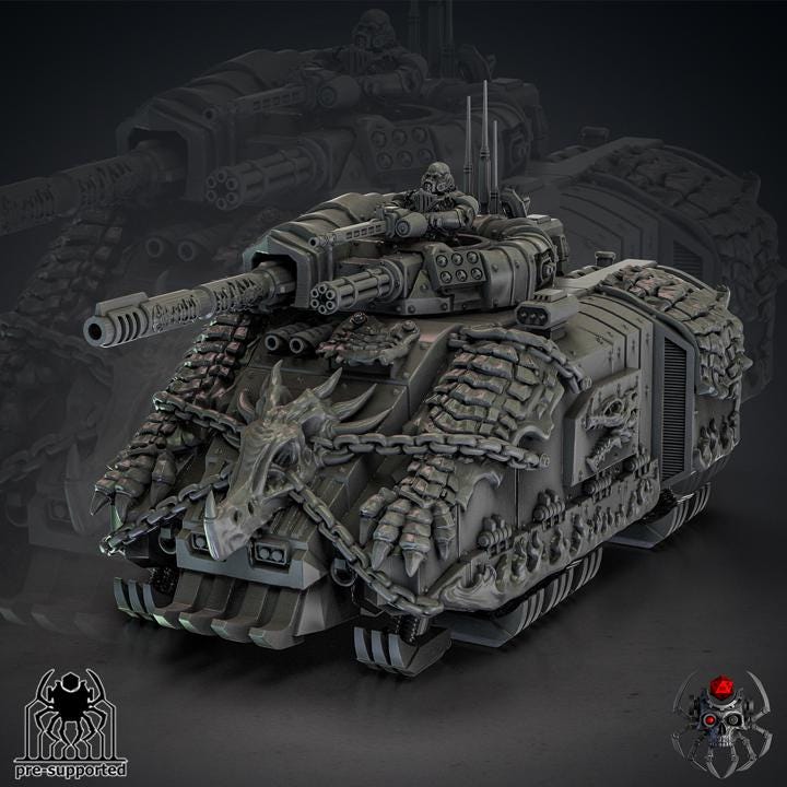 FlameLizard Heavy Hover Punisher APC | EightLegsMiniatures | Grimdark Compatible