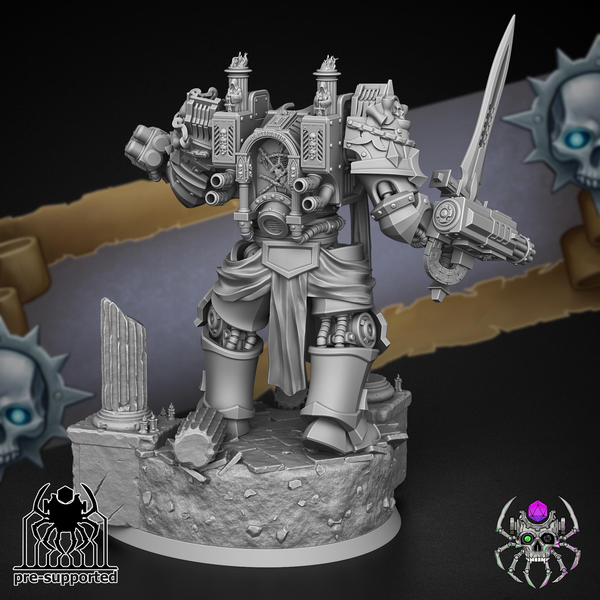 Demon Hunters Megerius Knight | EightLegsMiniatures | Grimdark Compatible