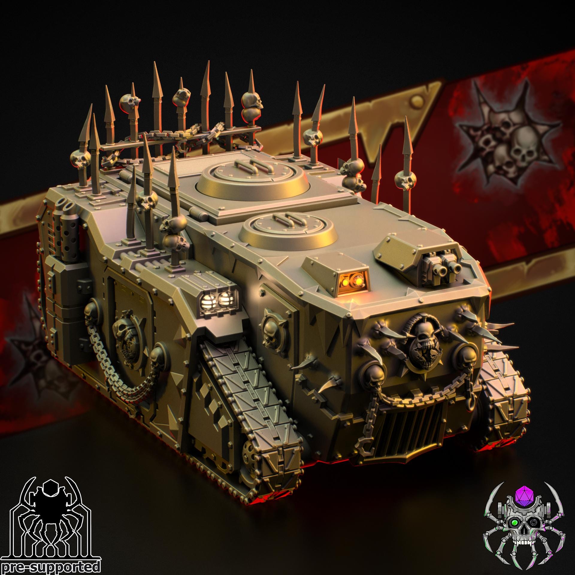 The Bloody Skulls APC | EightLegsMiniatures | Grimdark Compatible