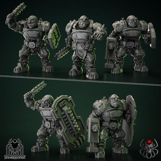 Heavy Ogre Squad | EightLegsMiniatures | Grimdark Compatible | Set of 5