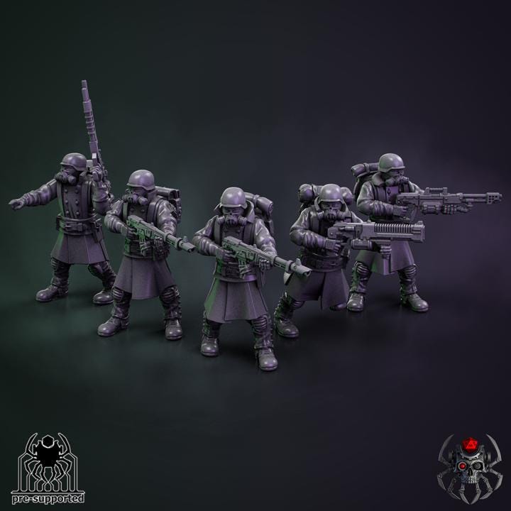 Armageddon Squad | EightLegsMiniatures | Grimdark Compatible | Buildkit