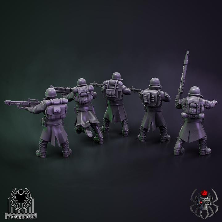 Armageddon Squad | EightLegsMiniatures | Grimdark Compatible | Buildkit