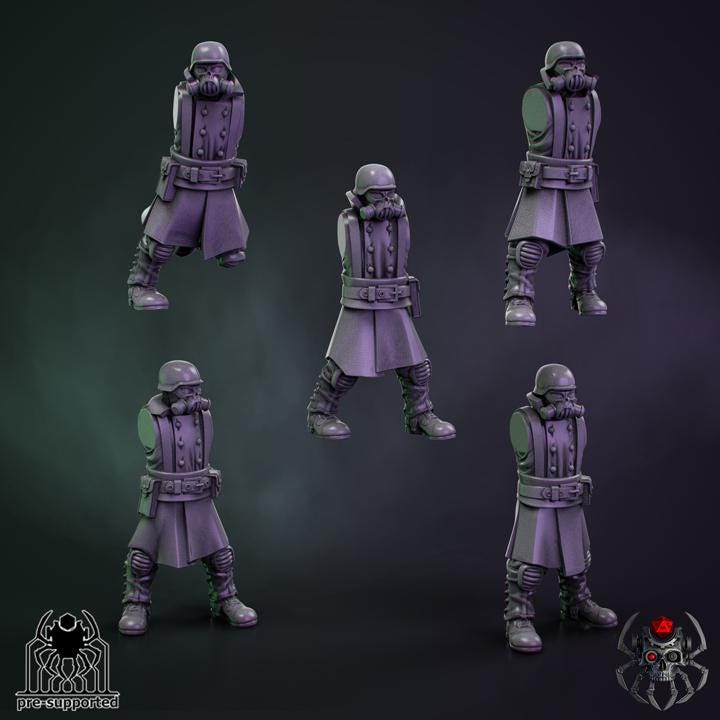 Armageddon Squad | EightLegsMiniatures | Grimdark Compatible | Buildkit