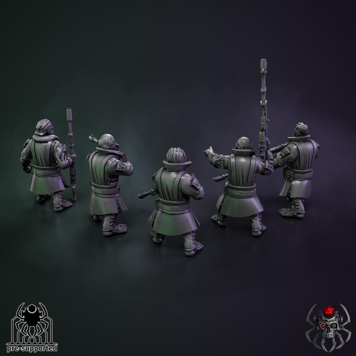 The "Space Rat" Squad | EightLegsMiniatures | Grimdark Compatible | Set of 5