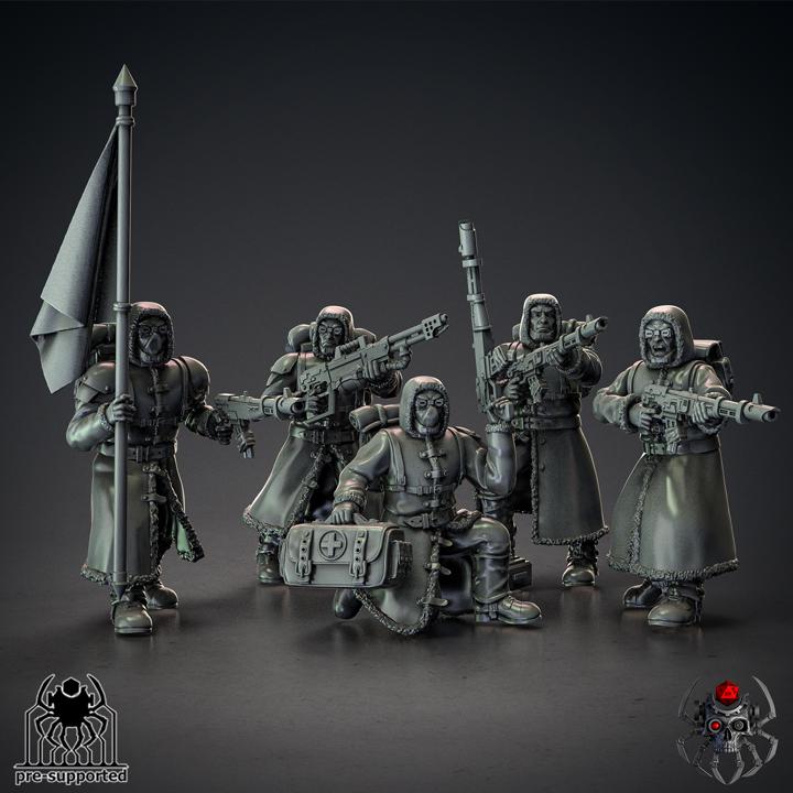 Infantry Squad | EightLegsMiniatures | Grimdark Compatible | Buildkit