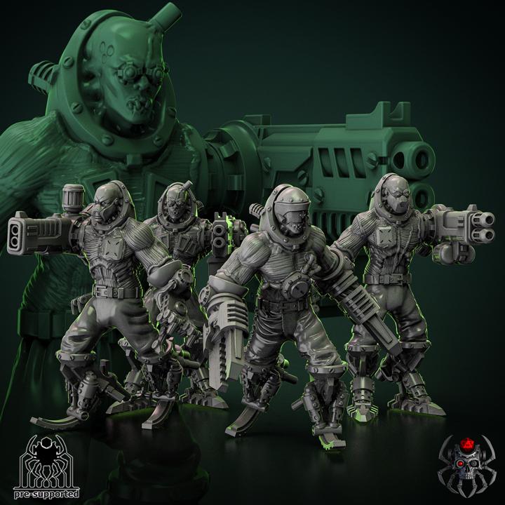 Biomechanoid squad | EightLegsMiniatures | Grimdark Compatible | Buildkit