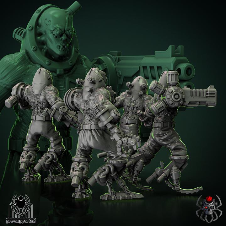 Biomechanoid squad | EightLegsMiniatures | Grimdark Compatible | Buildkit