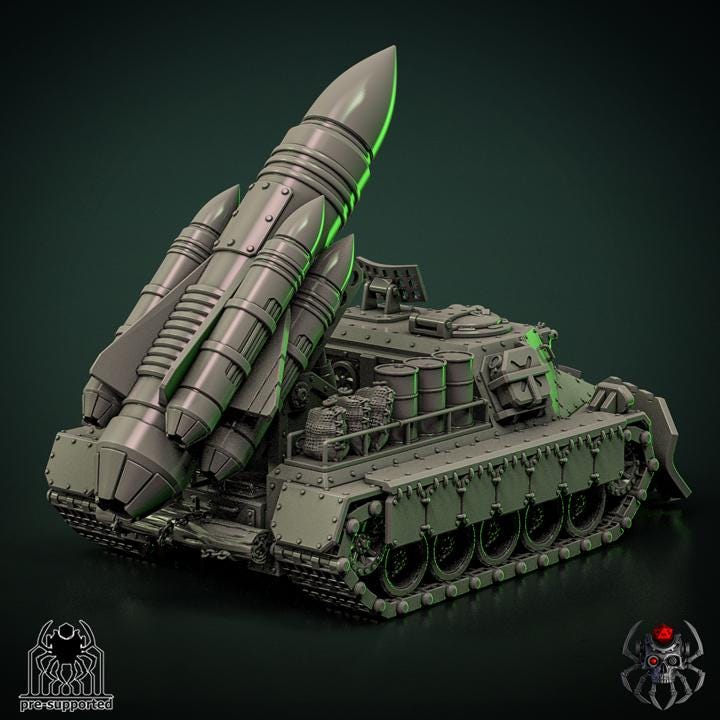 The "Hellstrike" infantry support vehicle | EightLegsMiniatures | Grimdark Compatible