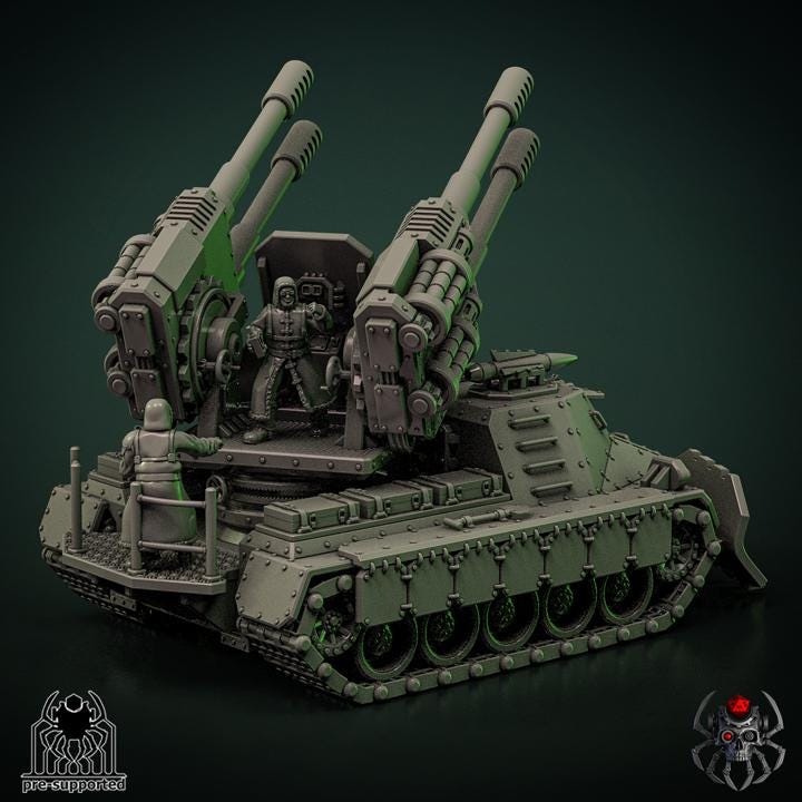 The "Whirlwind" infantry support vehicle | EightLegsMiniatures | Grimdark Compatible