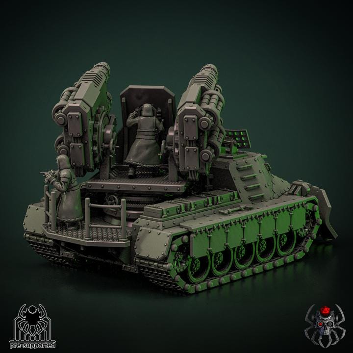 The "Starfall" infantry support vehicle | EightLegsMiniatures | Grimdark Compatible