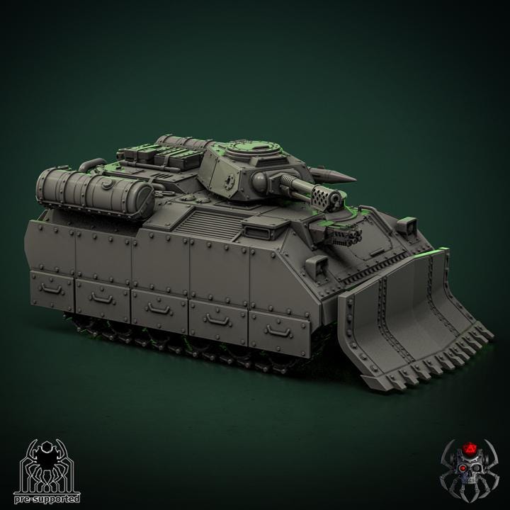 The "Cerberus" infantry support vehicle | EightLegsMiniatures | Grimdark Compatible