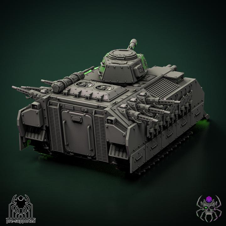 The "Minotaur" infantry support vehicle | EightLegsMiniatures | Grimdark Compatible