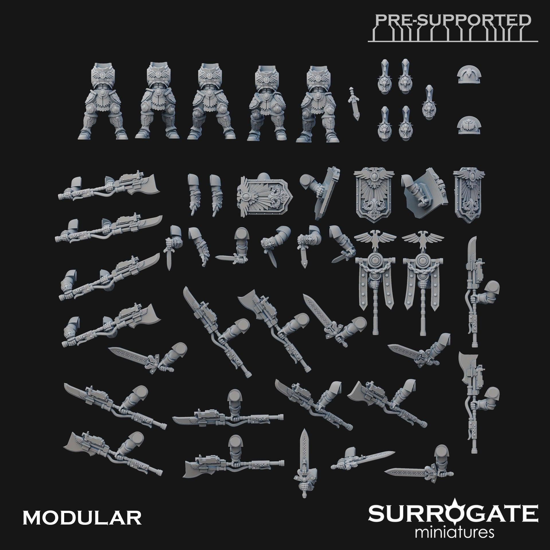 Set of 5 Praetorian Guards | Surrogate Miniatures | Grimdark Compatible