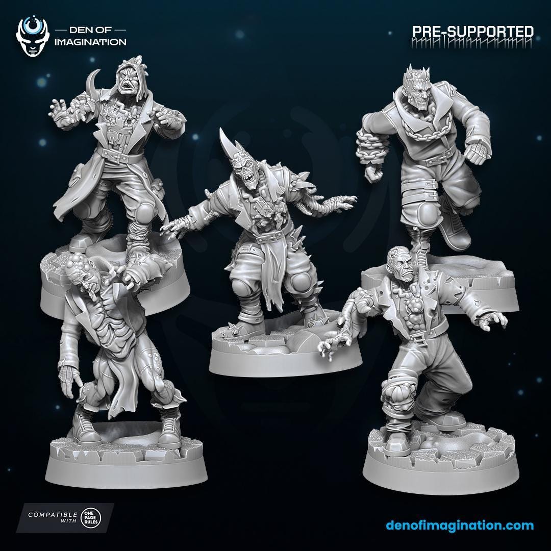 Set of 10 Plague Walkers - Chaos | Den of Imagination | Grimdark Compatible