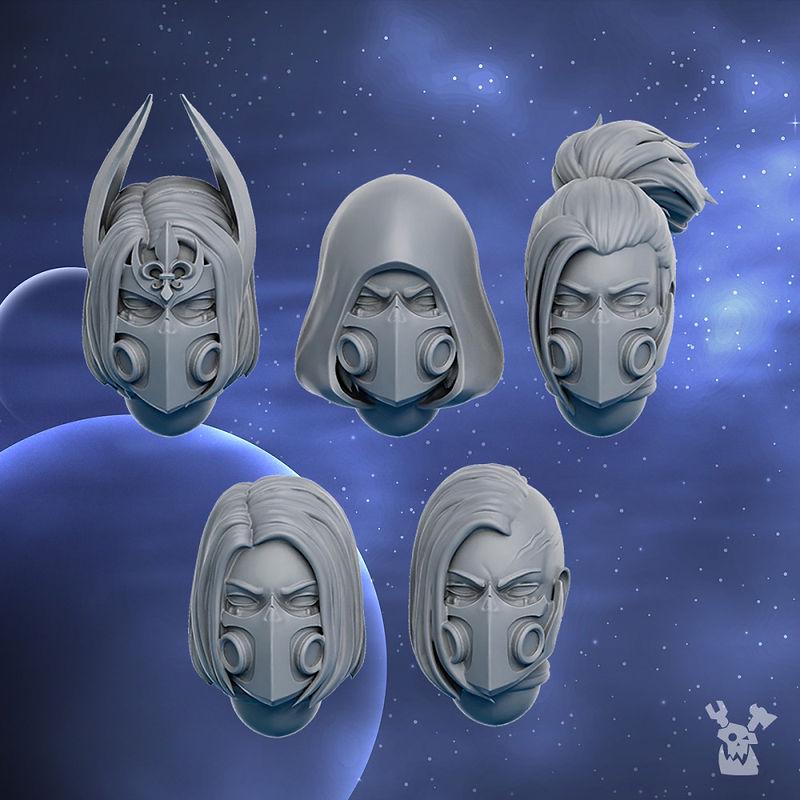 Silver Moon Daughters Heads Set