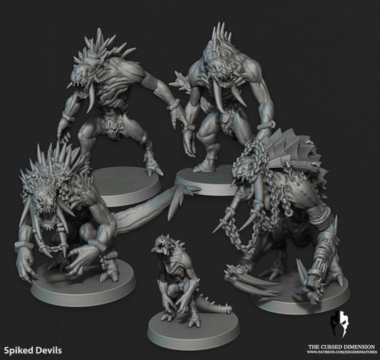 Spiked Devils - Cursed Elves | Edge Miniatures | Grimdark Compatible