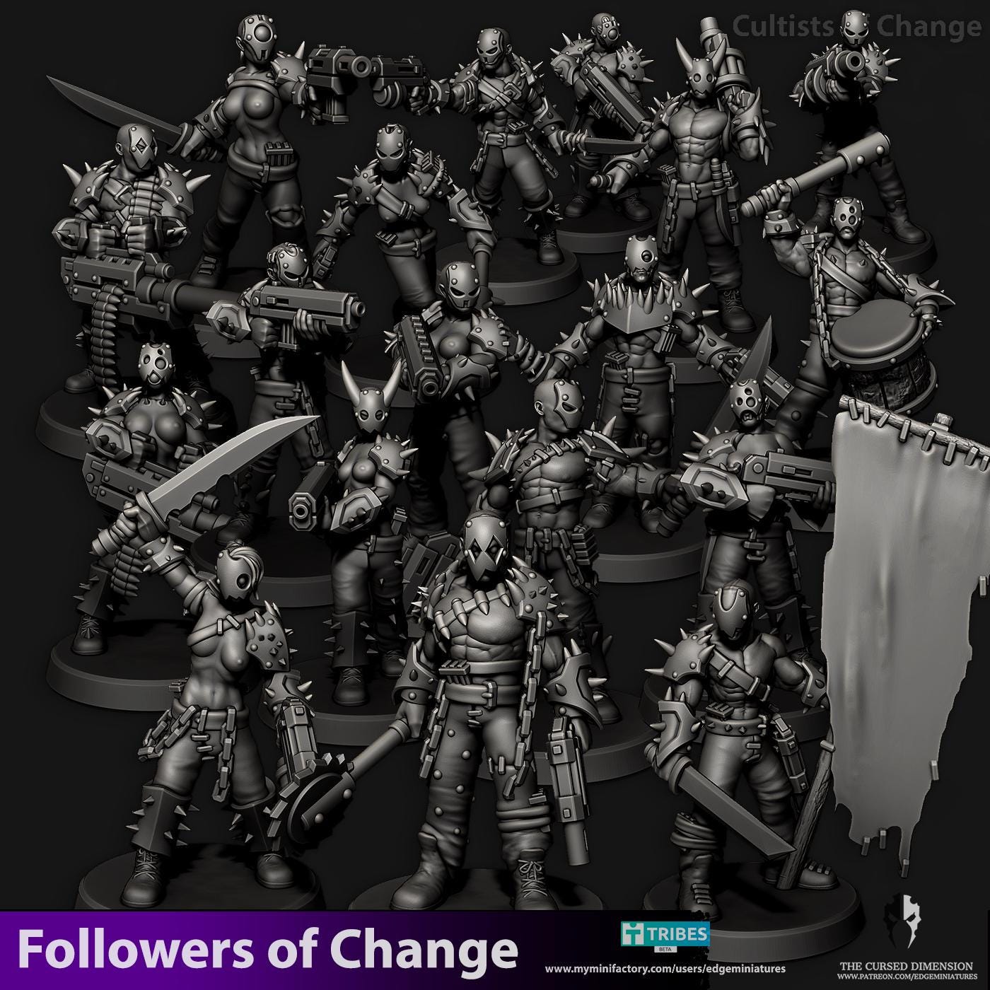 Cultists of Change - Followers of Change | Edge Miniatures | Grimdark Compatible