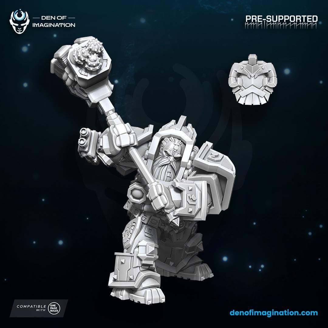 Khazaroth Empire Iron Moles Digmaster | Den of Imagination | Grimdark Compatible