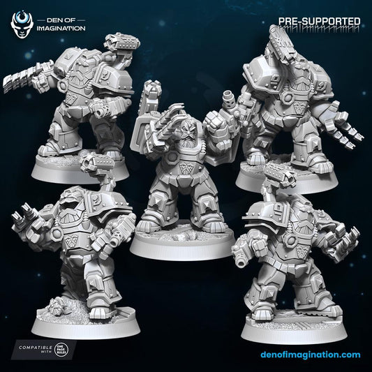 Set of 5 Khazaroth Empire Iron Moles | Den of Imagination | Grimdark Compatible