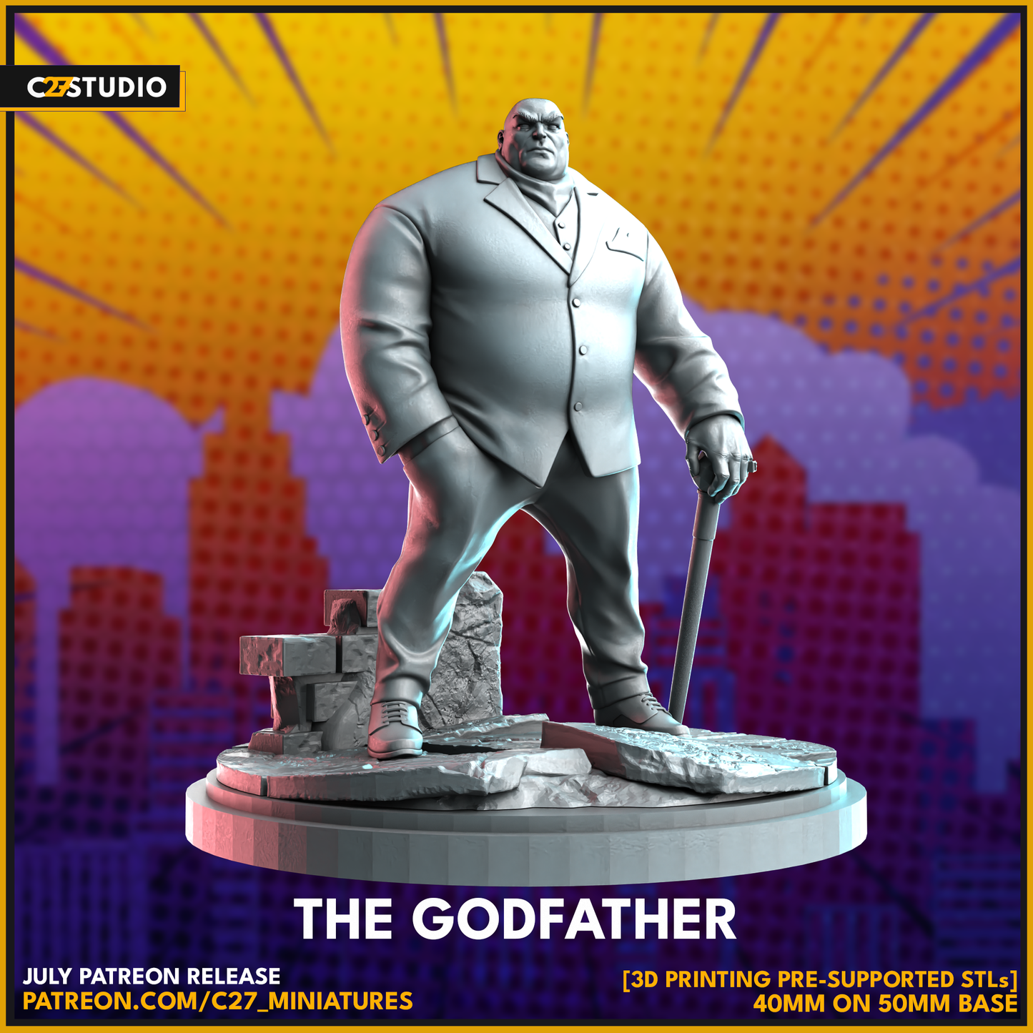 The Godfather by c27 – Custom Miniature for Tabletop Play