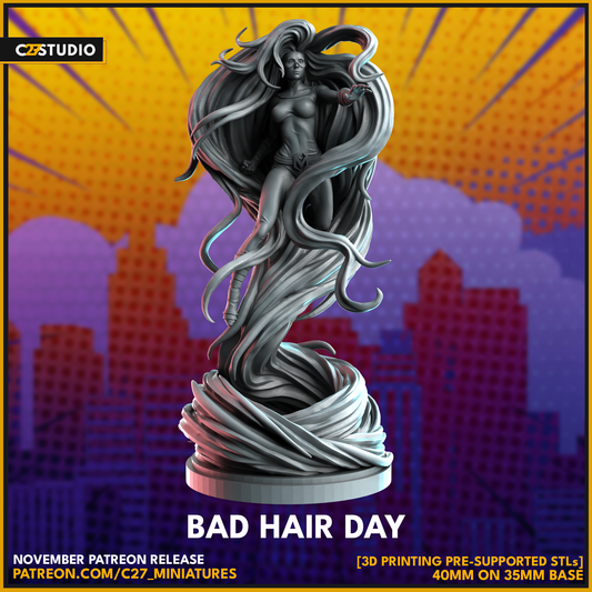 High-Quality Bad Hair Day 3D Model by c27 – Ready for Play