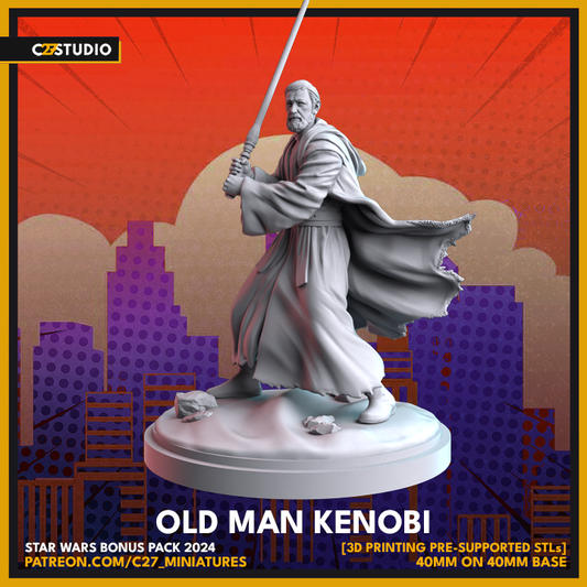 Old Man Kenobi by c27 – 3D Printed Miniature for Tabletop