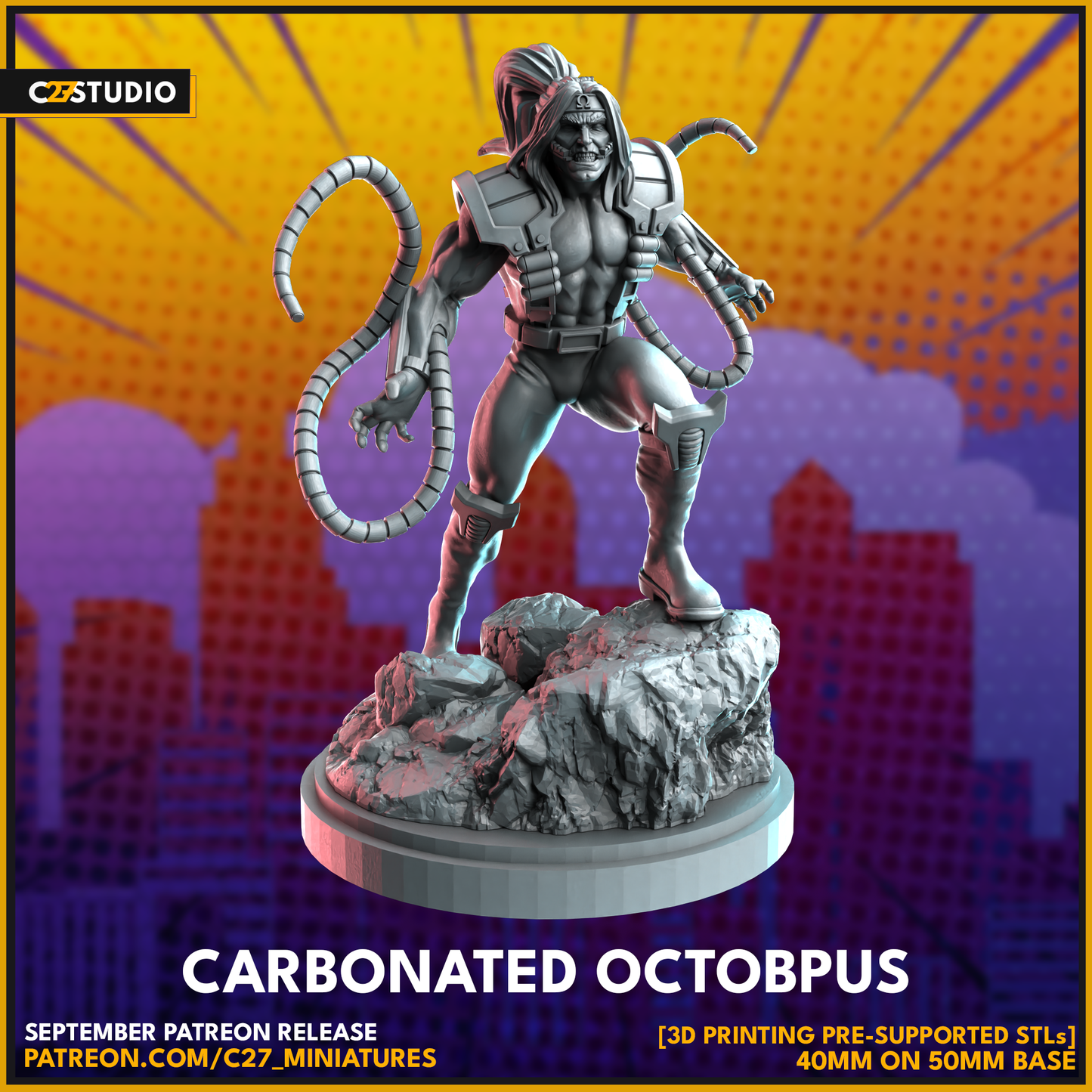 Carbonated Octopus 3D Model by c27 – Perfect for Custom Tabletop Games