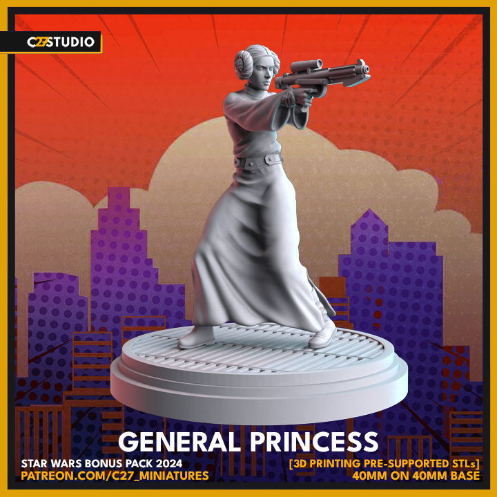 c27's General Princess 3D Miniature – Add to Your Collection