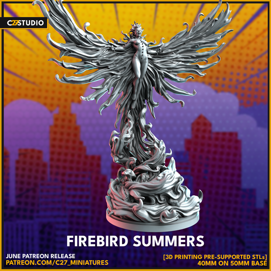 Firebird Summers by c27 – Perfect 3D Printed Miniature for Tabletop