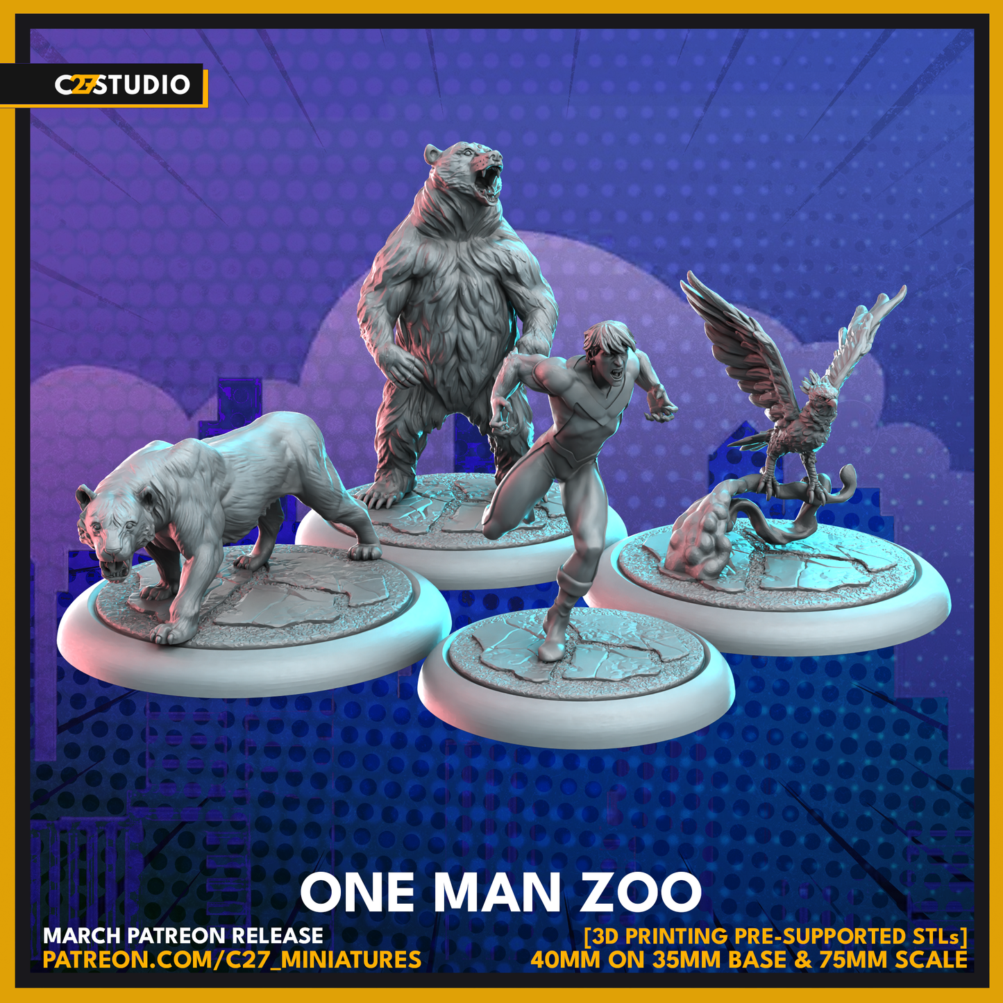 High-Quality One Man Zoo 3D Model by c27 – Ready for Play