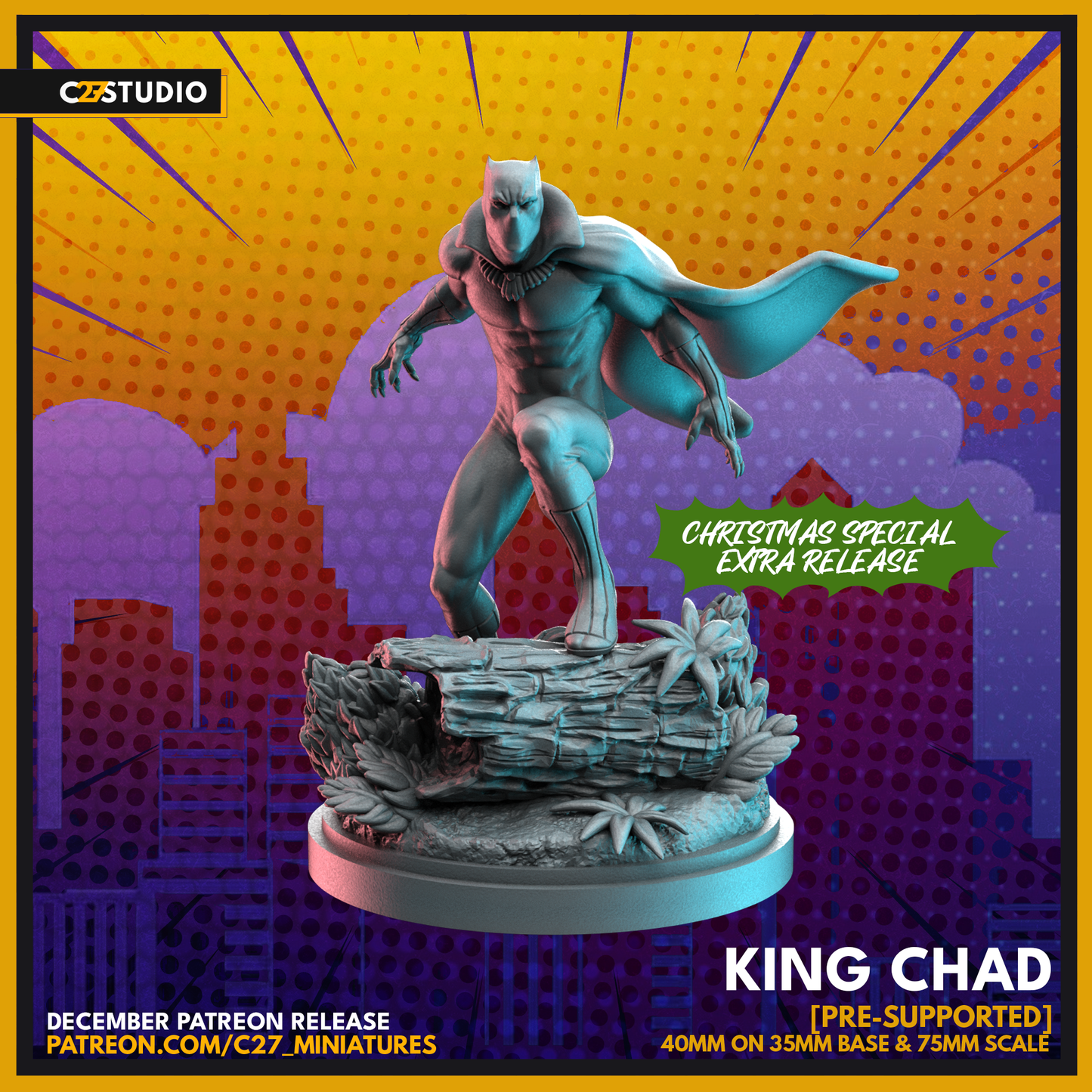 c27's King Chad 3D Miniature – Add to Your Collection